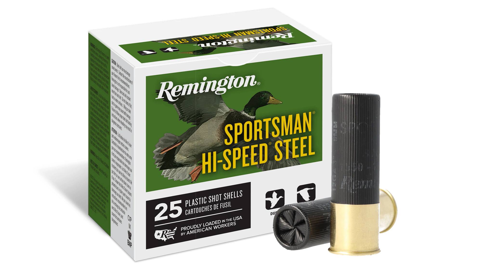 Remington HyperSonic Steel 12ga Ammo 3-1/2 1-3/8 oz #2 Non-Toxic Steel Shot  Lead-Free 25/Box