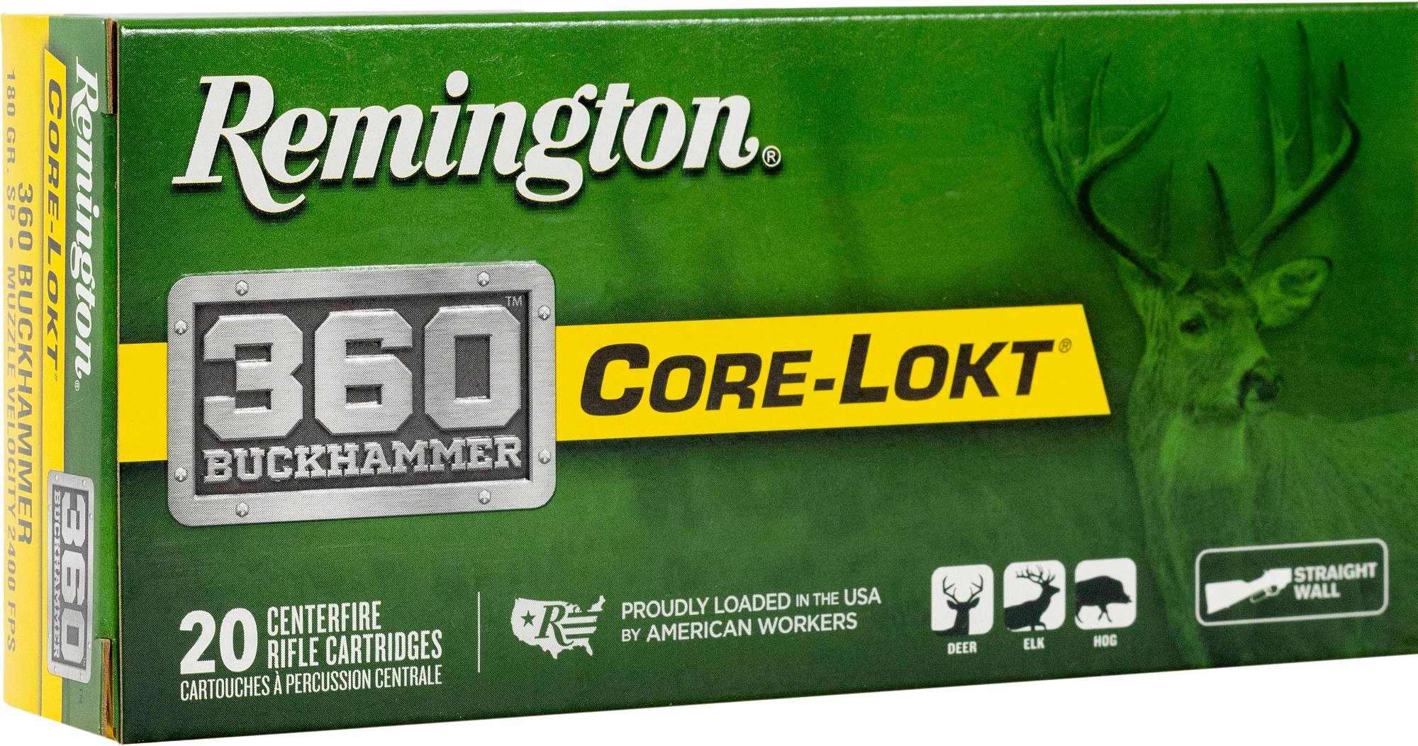 Buy Core-Lokt 360 Buckhammer Ammo | 180 Grain, 2400 FPS | Remington